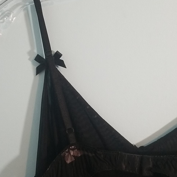 La vie en rose black ruffled babydoll top XL NWT - Picture 10 of 12